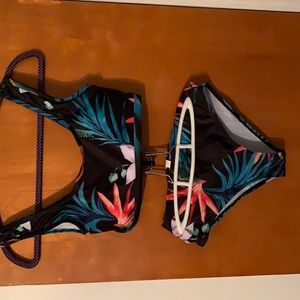 Two piece ladies small floral swimsuit